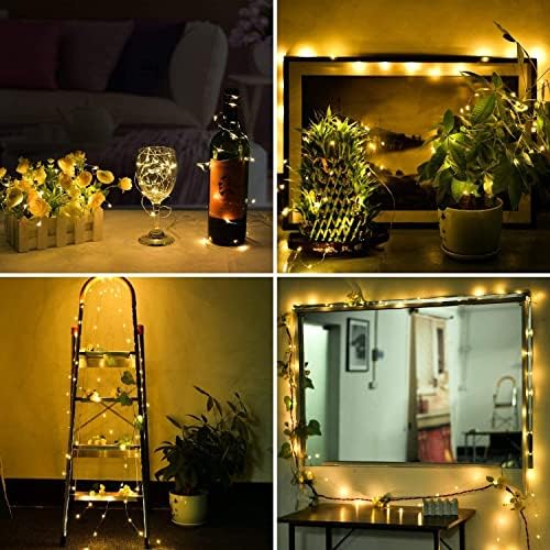 10Ft LED Fairy String Lights, 30 LEDs Warm White Firefly Lights, Battery Operated for Home, Party, Wedding, and Festival Decor